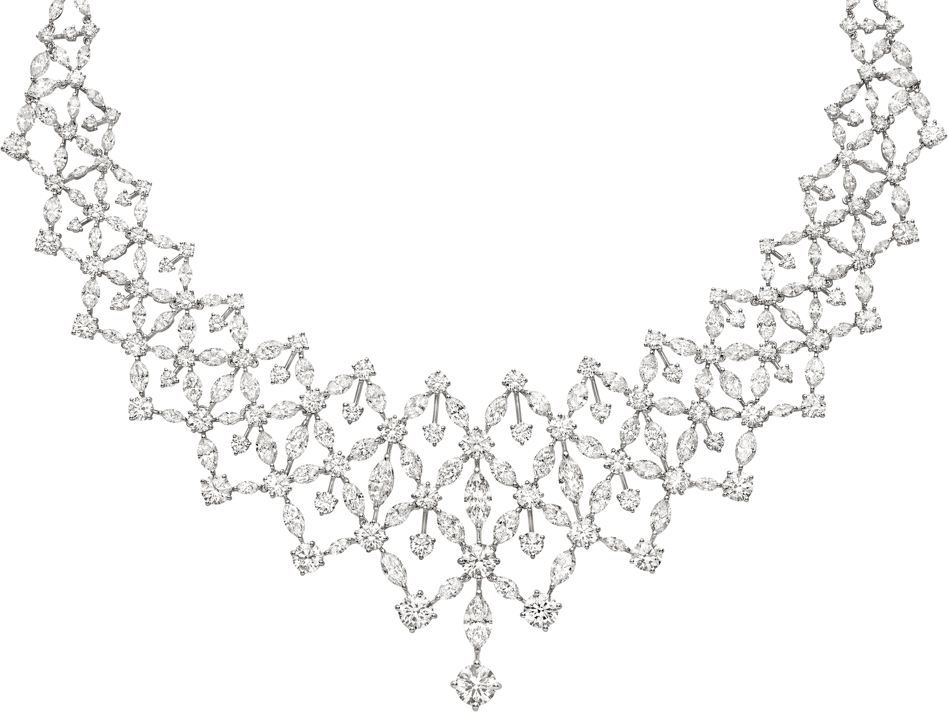 Elegant Crystal Imitation Necklace PNG Image