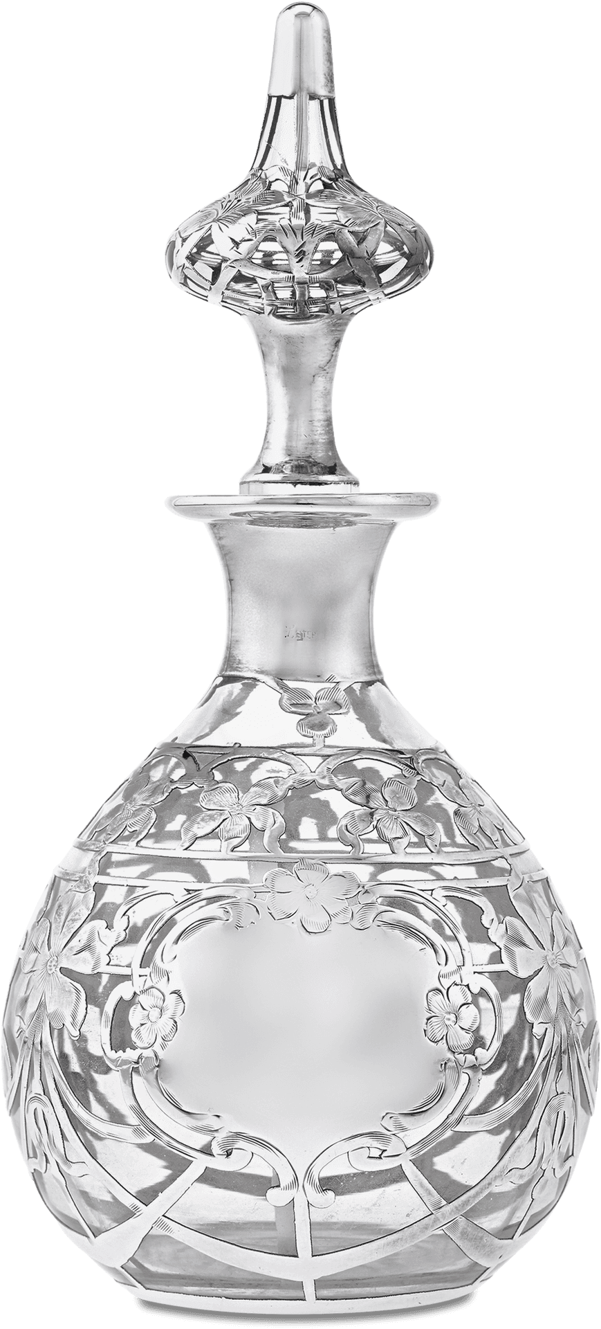 Elegant Crystal Perfume Bottle PNG Image