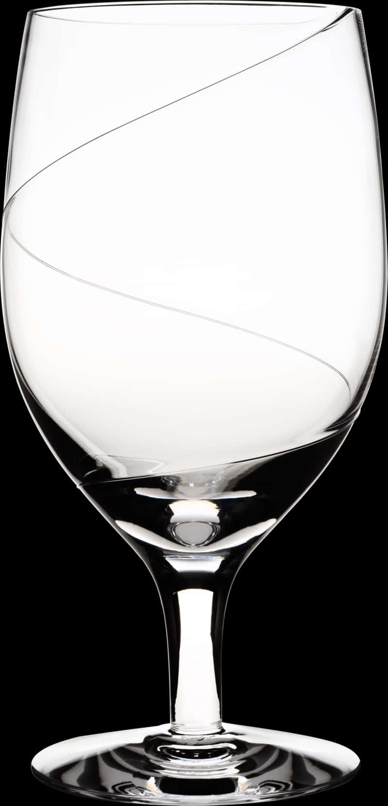 Elegant Crystal Wine Glass PNG Image