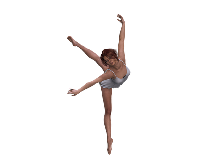 Elegant Dancer Pose PNG Image