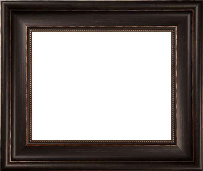 Elegant Dark Wood Frame PNG Image