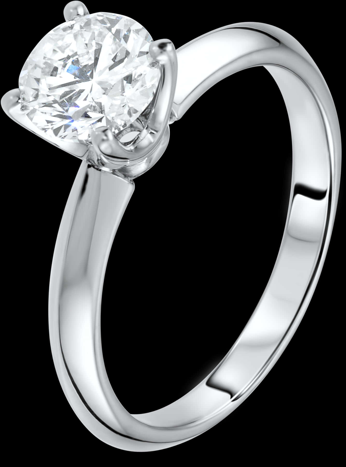 Elegant Diamond Engagement Ring PNG Image