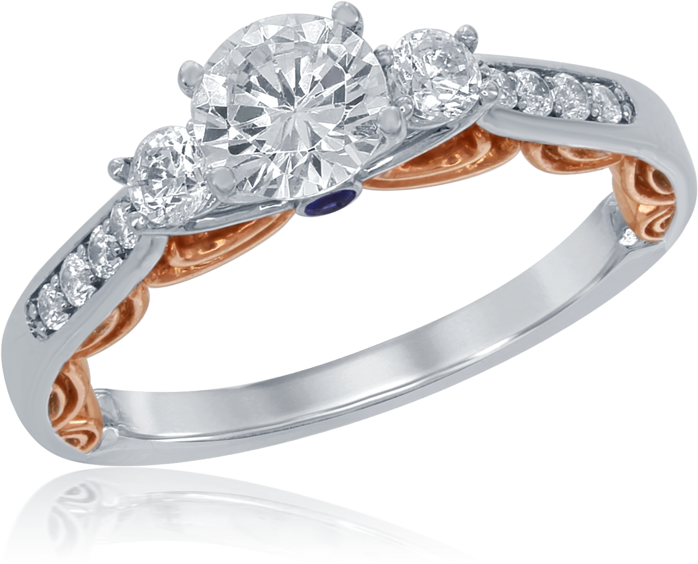 Elegant Diamond Engagement Ring PNG Image