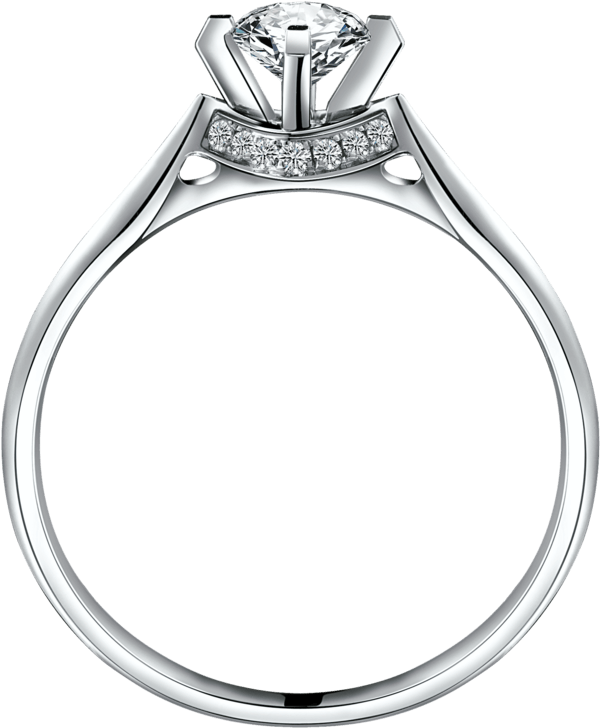 Elegant Diamond Engagement Ring PNG Image