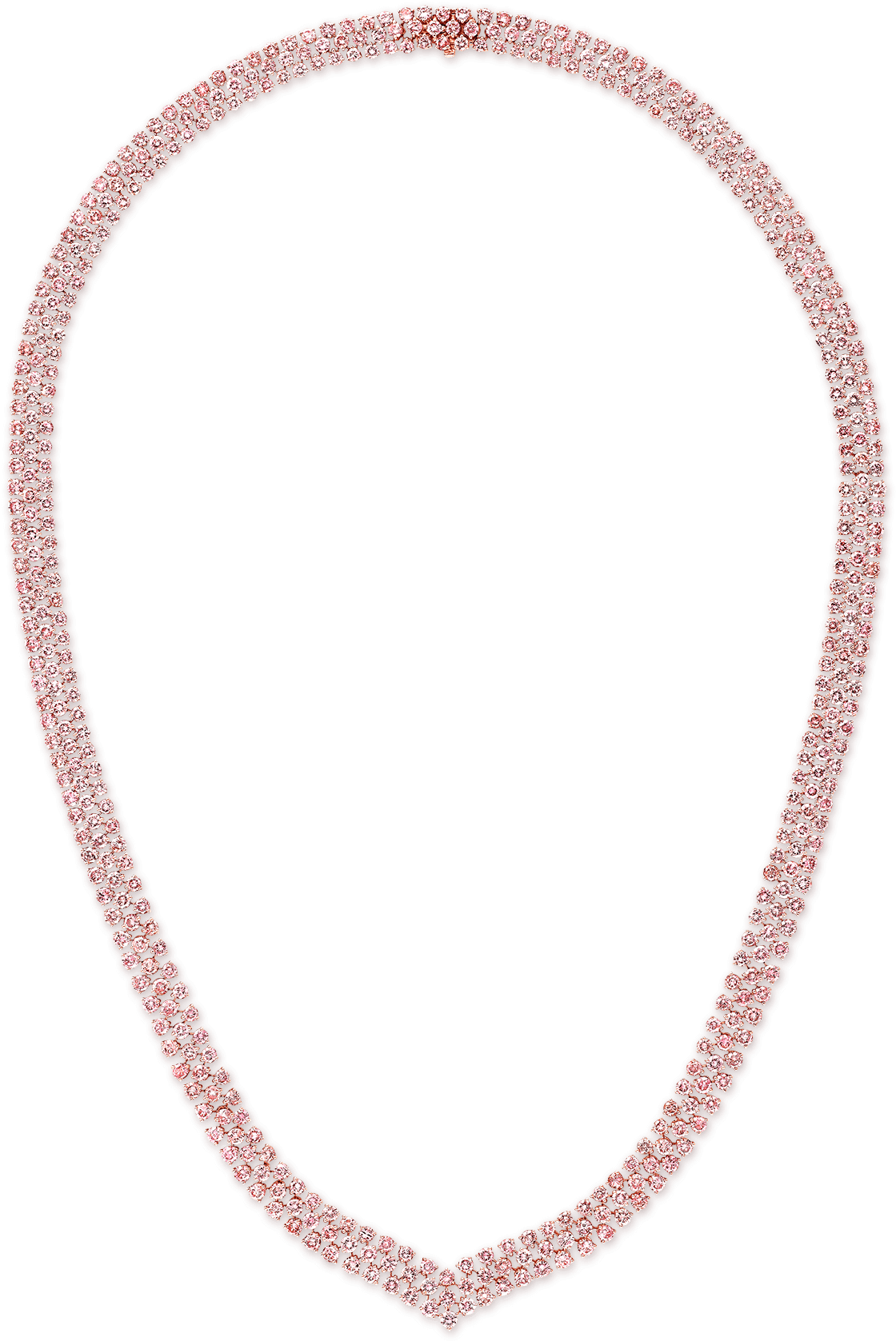 Elegant Diamond Necklace PNG Image