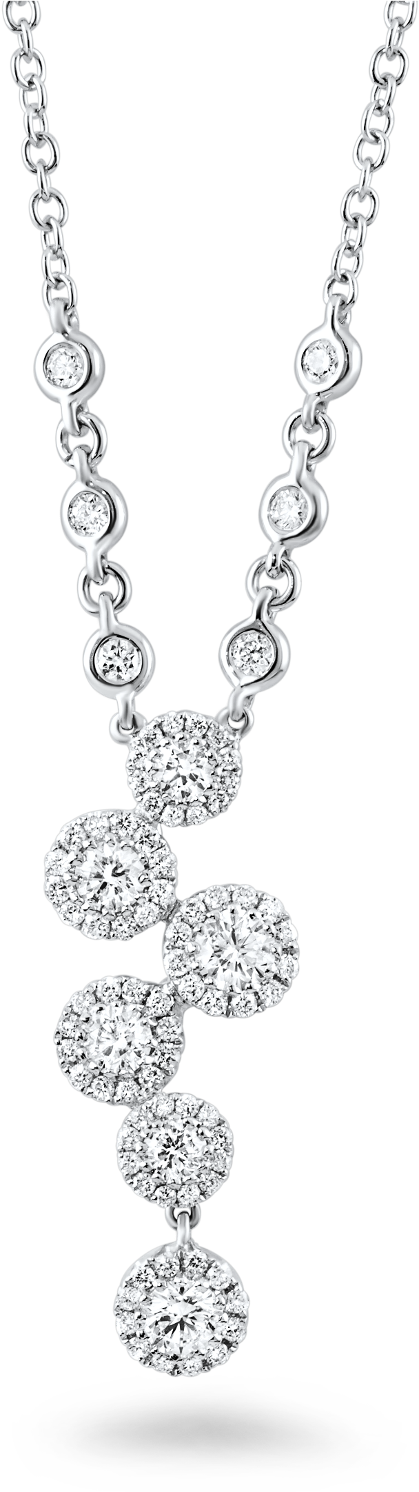 Elegant Diamond Pendant Necklace PNG Image