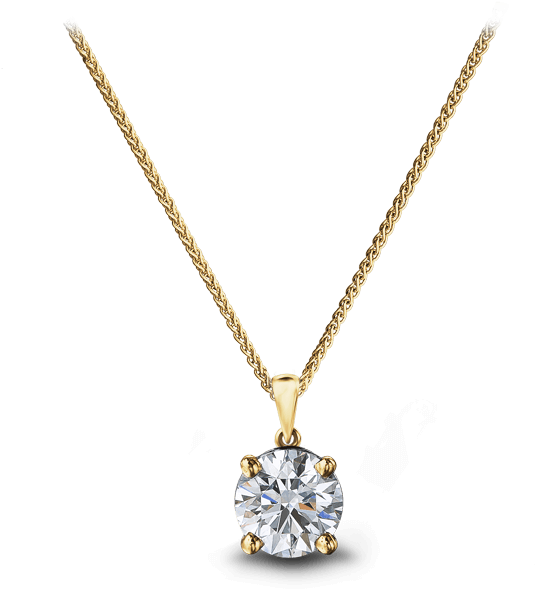 Elegant Diamond Pendant Necklace PNG Image