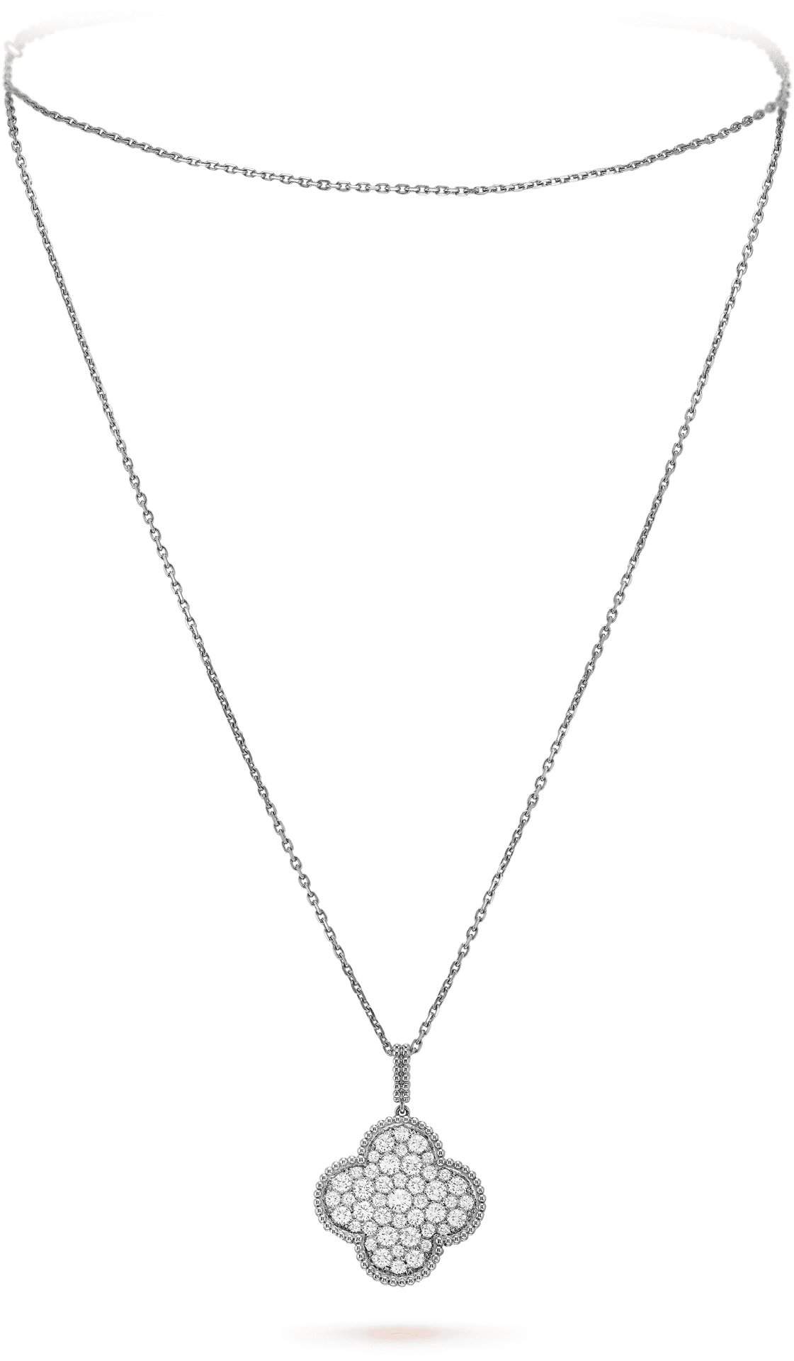 Elegant Diamond Pendant Necklace PNG Image