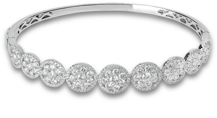 Elegant Diamond Tennis Bracelet PNG Image