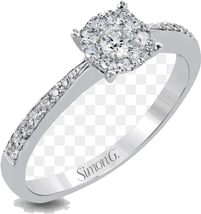 Elegant Diamond Wedding Ring Clipart PNG Image