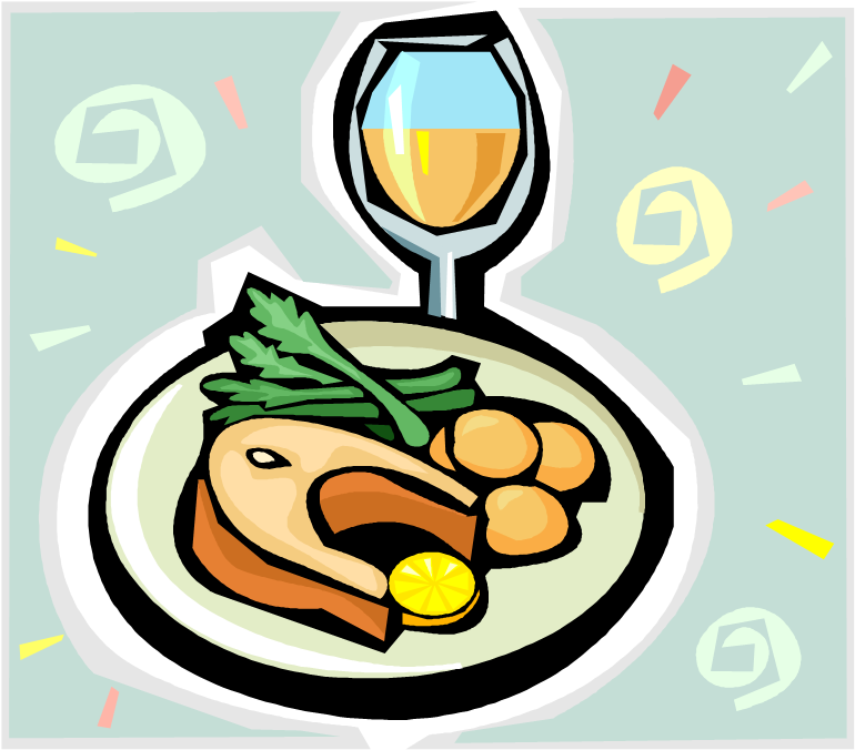 Elegant Dinner Plate With Wine Glass PNG Image