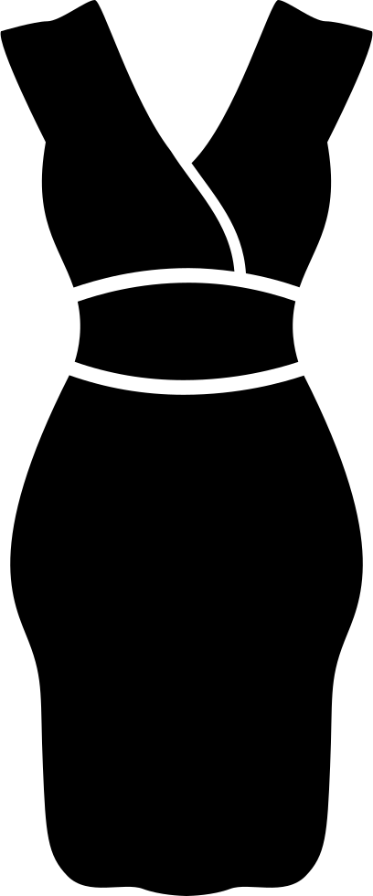 Elegant Dress Silhouette PNG Image