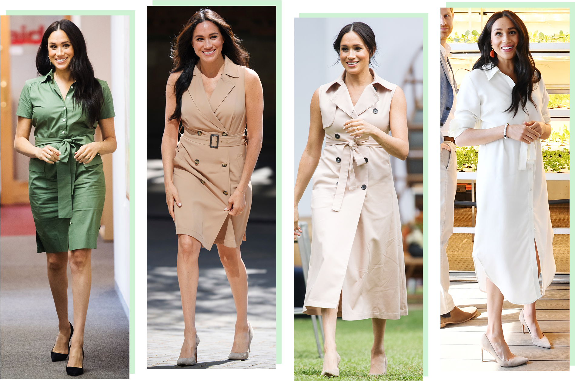 Elegant Dress Styles Collage PNG Image