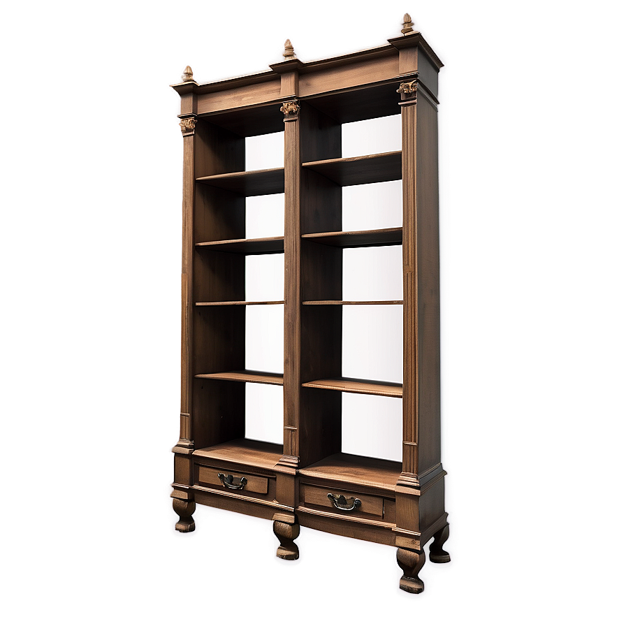 Elegant Empty Bookshelf Png 92 PNG Image