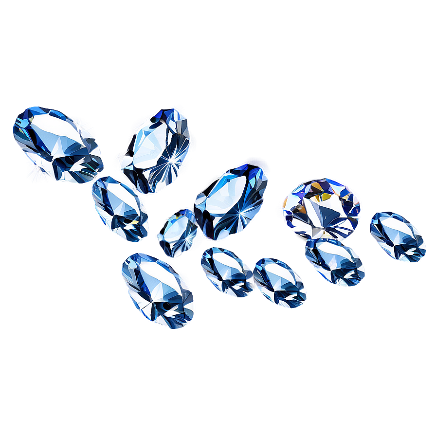 Elegant Falling Diamonds Png 1 PNG Image