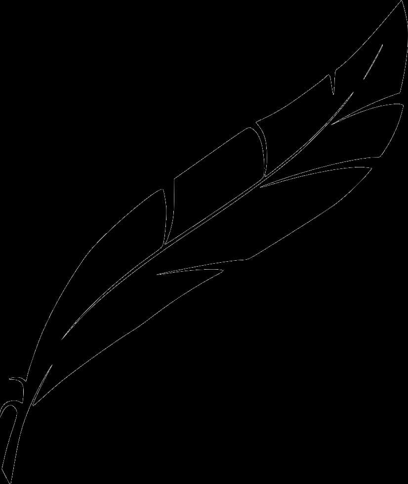 Elegant Feather Silhouette PNG Image