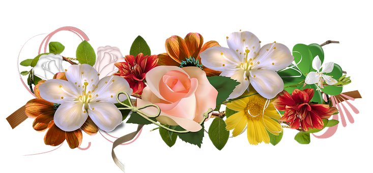 Elegant Floral Arrangementwith Rose PNG Image