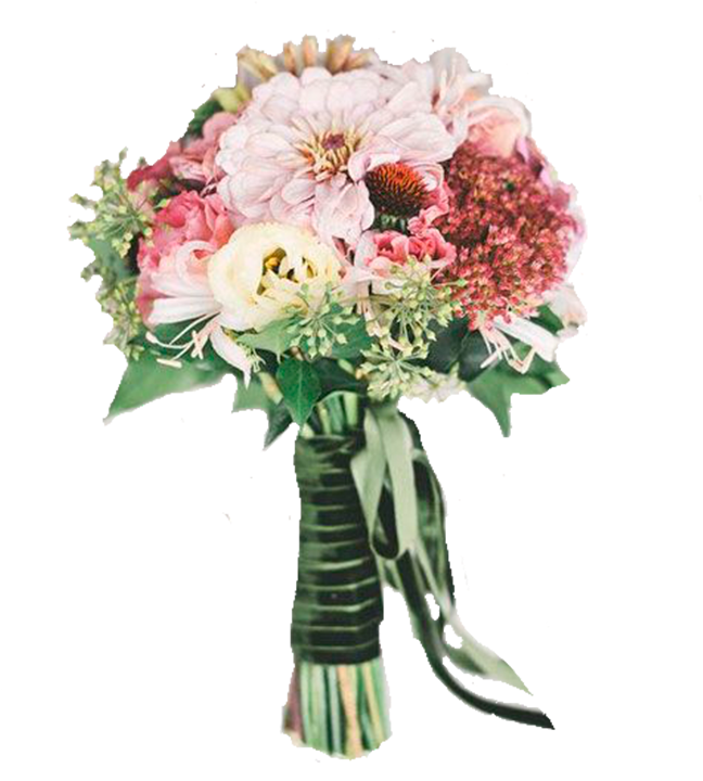 Elegant Floral Bouquet Design PNG Image