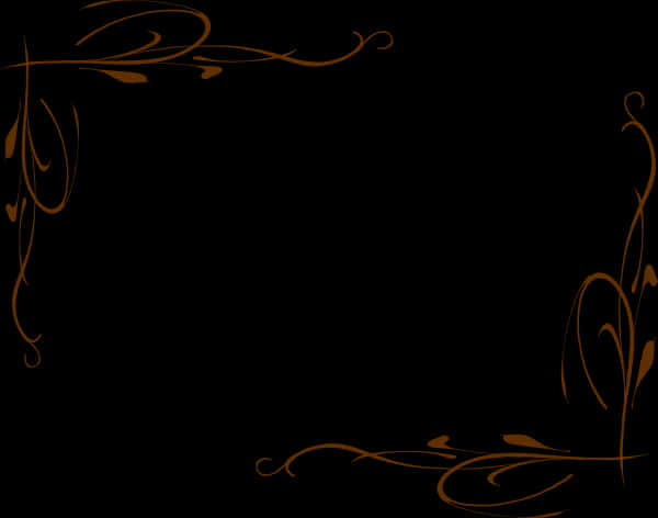 Elegant Floral Corner Design PNG Image