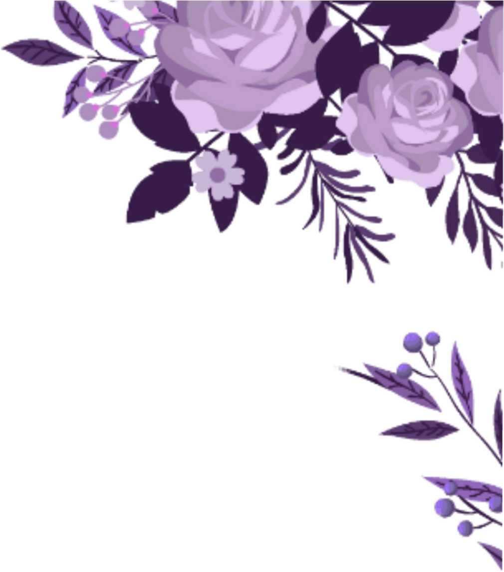 Elegant Floral Corner Design PNG Image