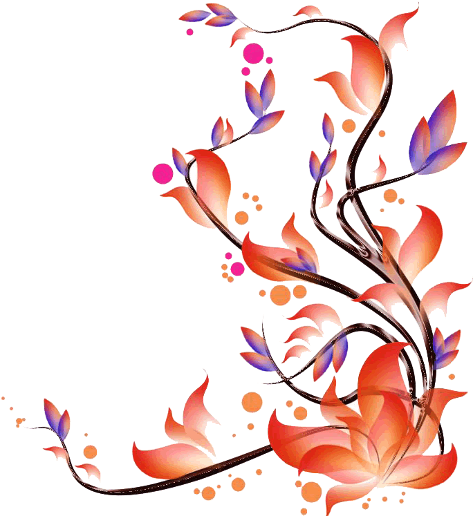 Elegant Floral Design Clipart PNG Image