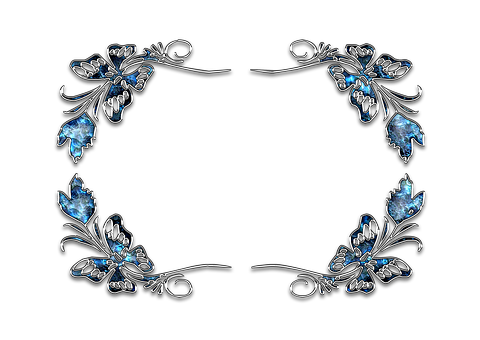 Elegant Floral Frame Design PNG Image