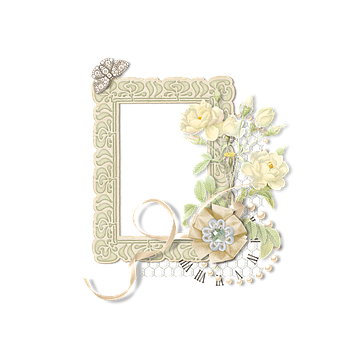 Elegant Floral Frame Design PNG Image