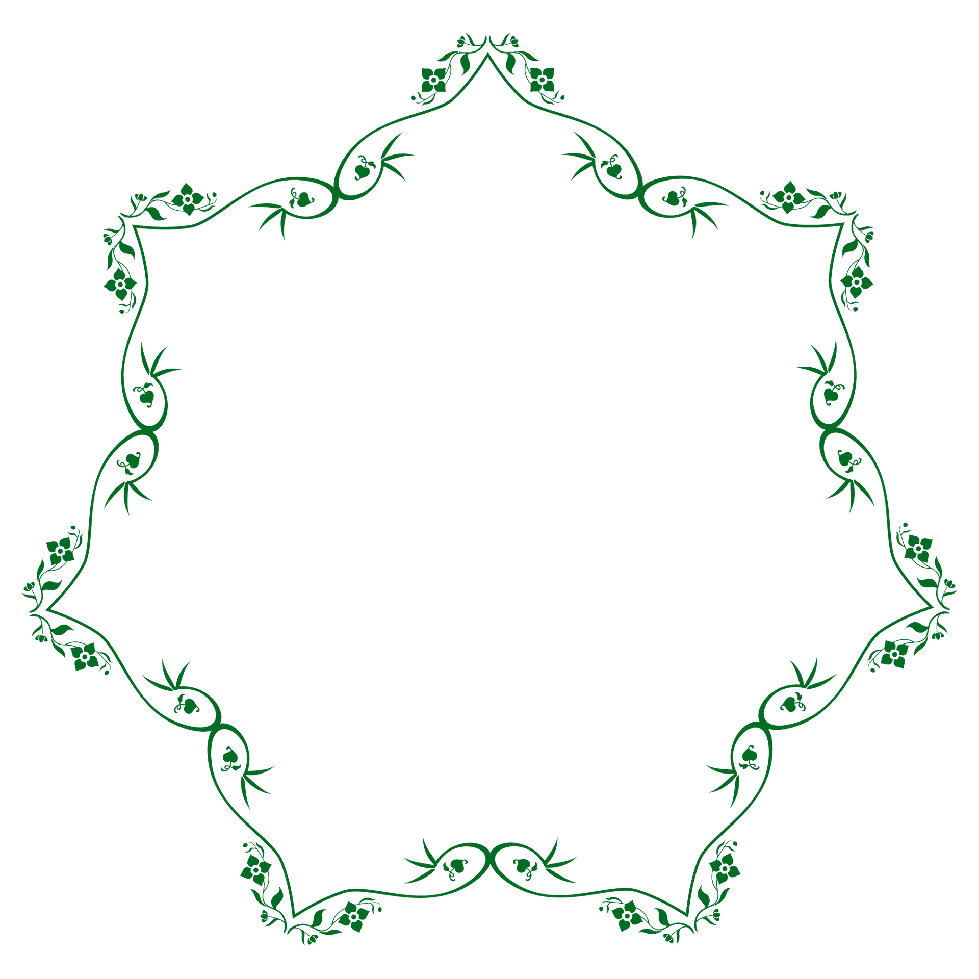 Elegant Floral Frame Design PNG Image