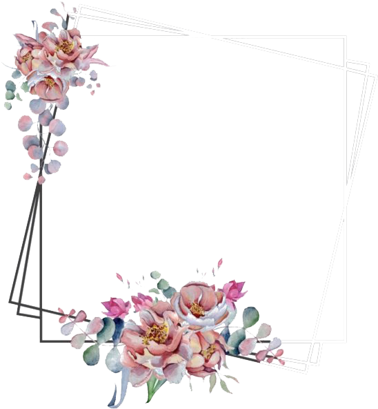 Elegant Floral Frame Design PNG Image