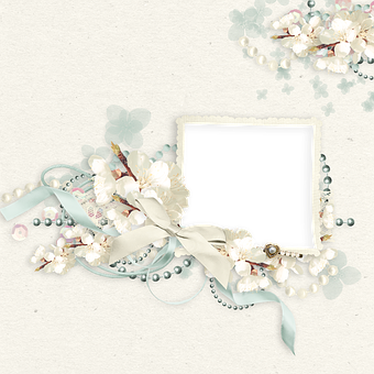 Elegant Floral Frame Design PNG Image