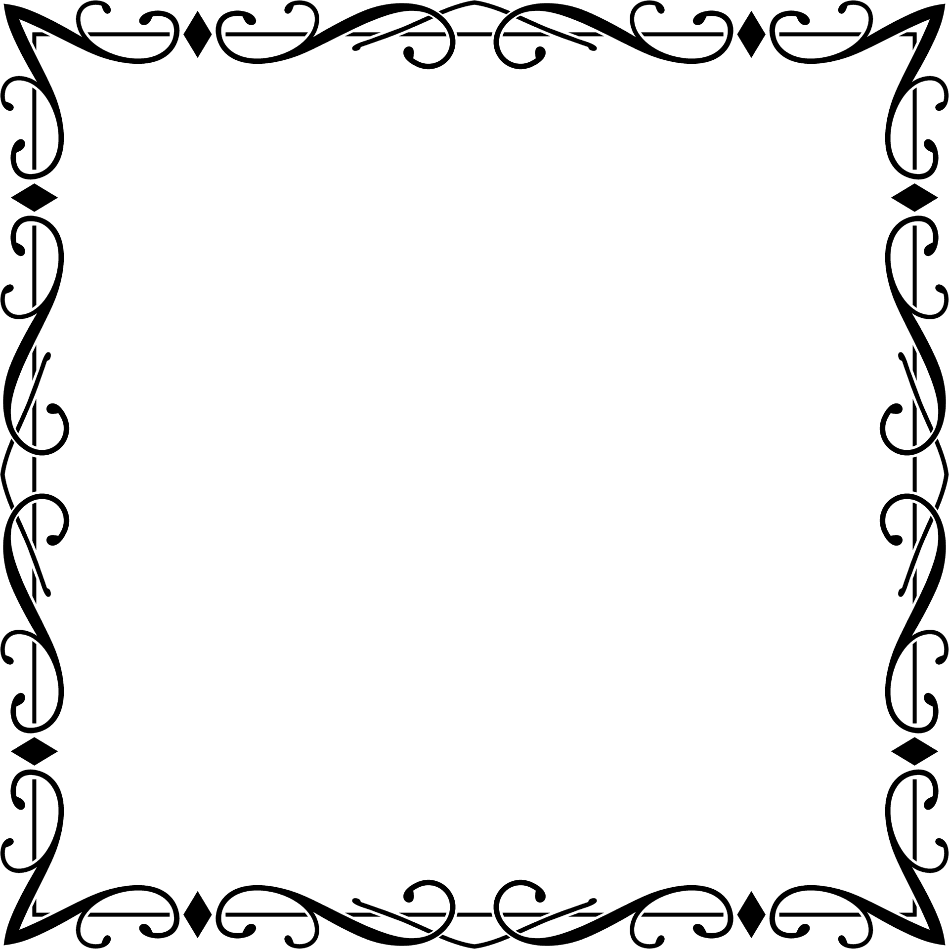 Elegant Floral Frame Design PNG Image