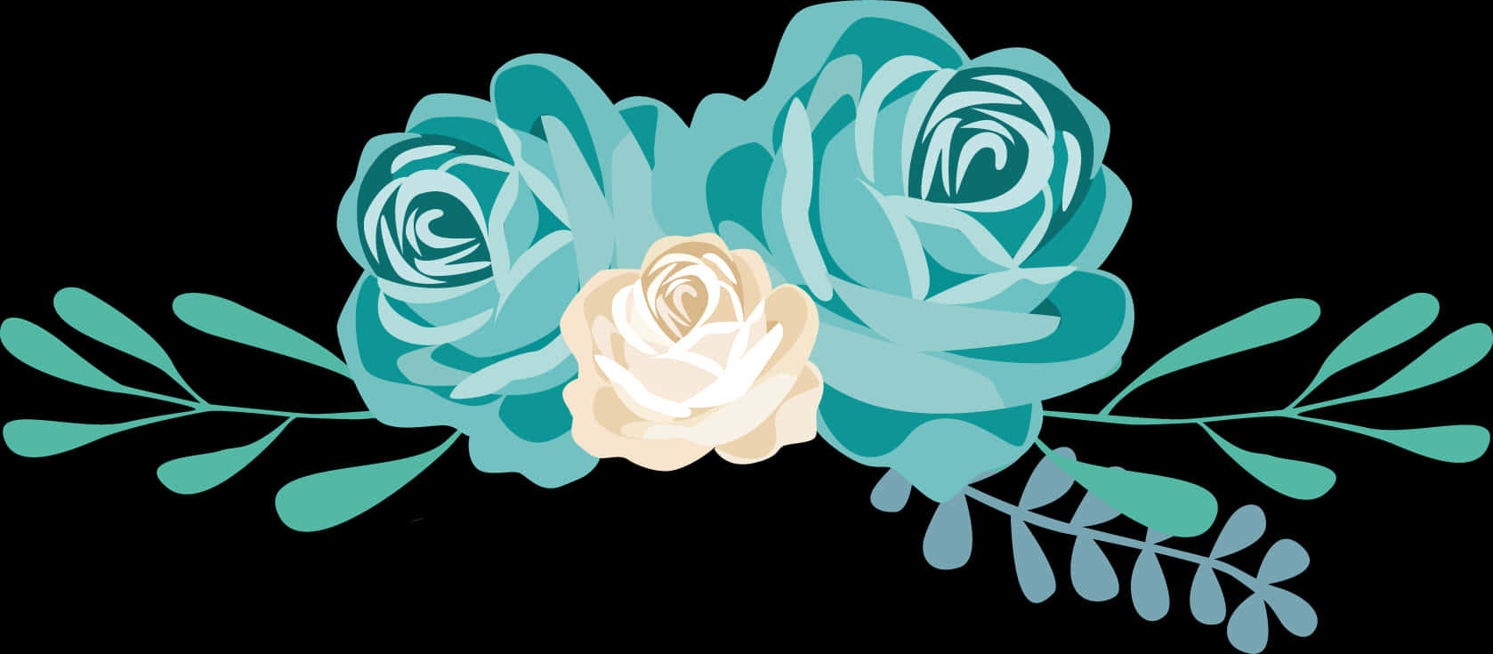 Elegant Floral Vector Design PNG Image