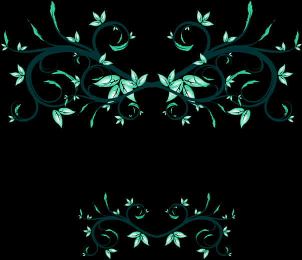 Elegant Floral Wedding Border Design PNG Image