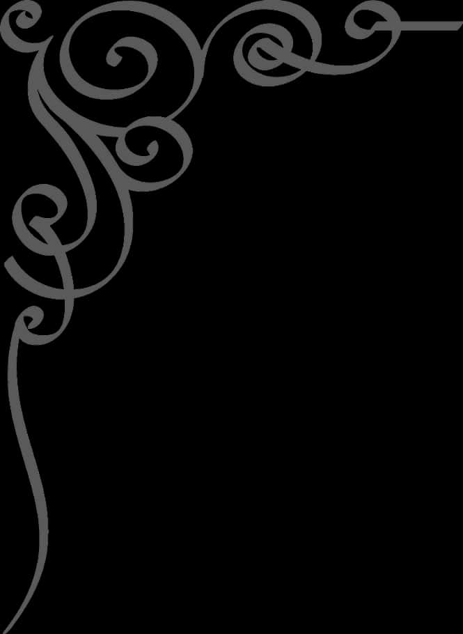 Elegant Floral Wedding Border Design PNG Image