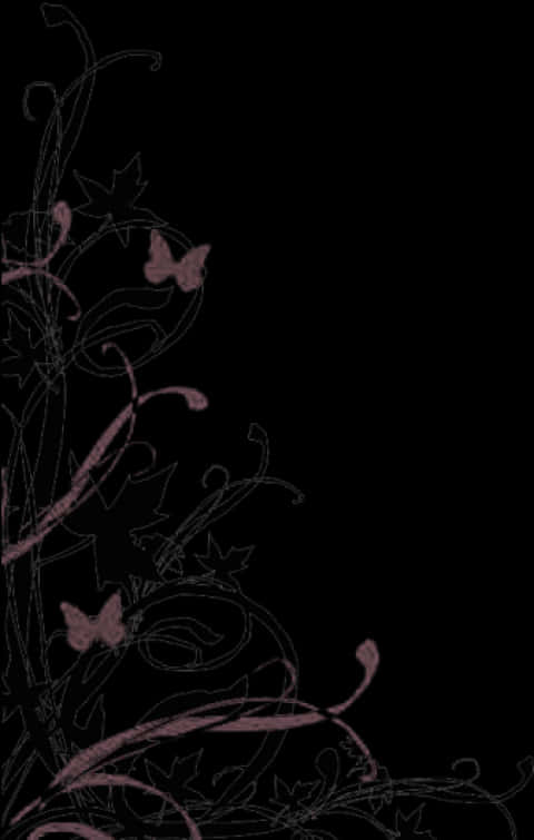 Elegant Floral Wedding Border Design PNG Image