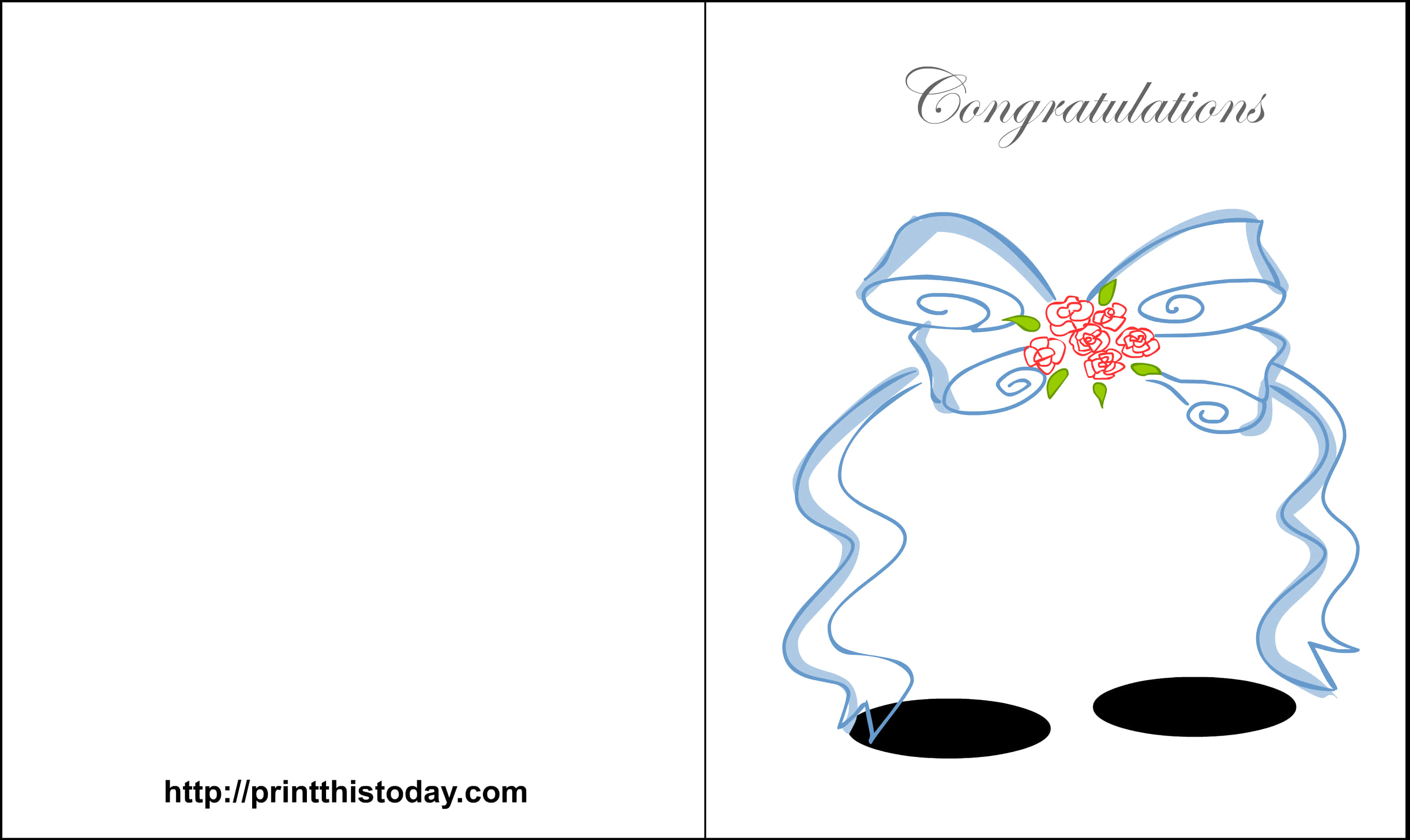 Elegant Floral Wedding Card Design PNG Image