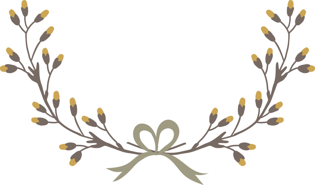 Elegant Floral Wreath Vector PNG Image