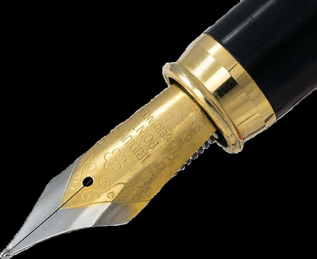 Elegant Fountain Pen Nib PNG Image