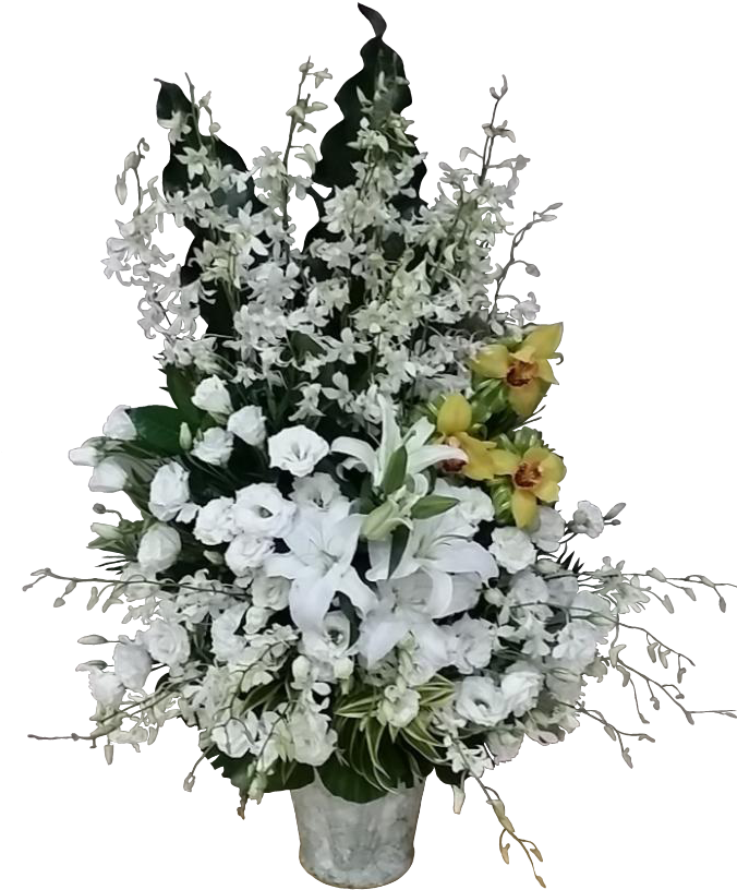 Elegant_ Funeral_ Floral_ Arrangement.png PNG Image