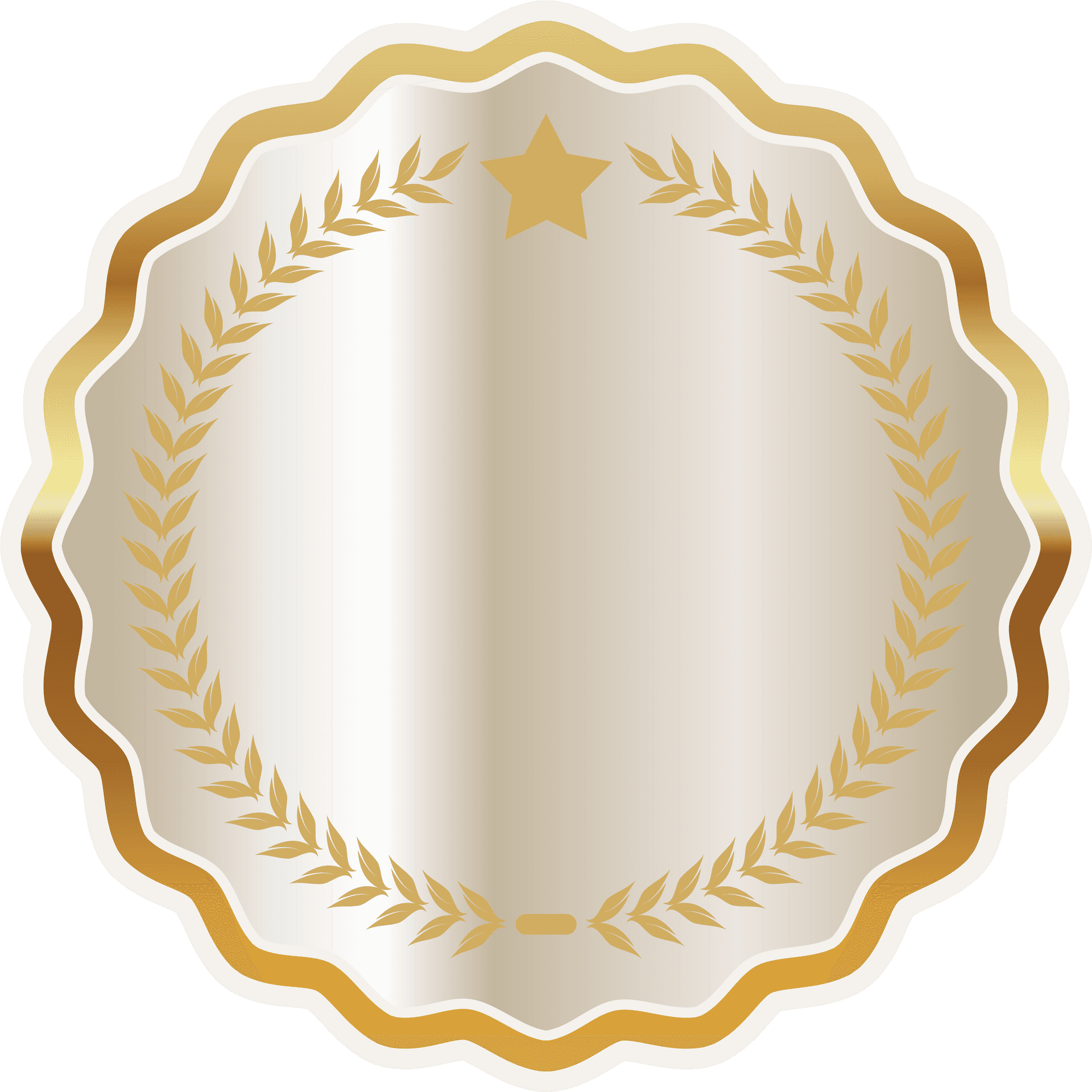 Elegant Gold Award Seal PNG Image