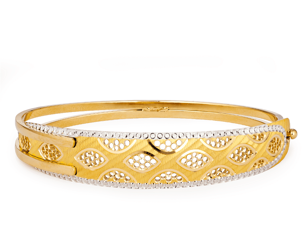 Elegant Gold Bangle Design PNG Image