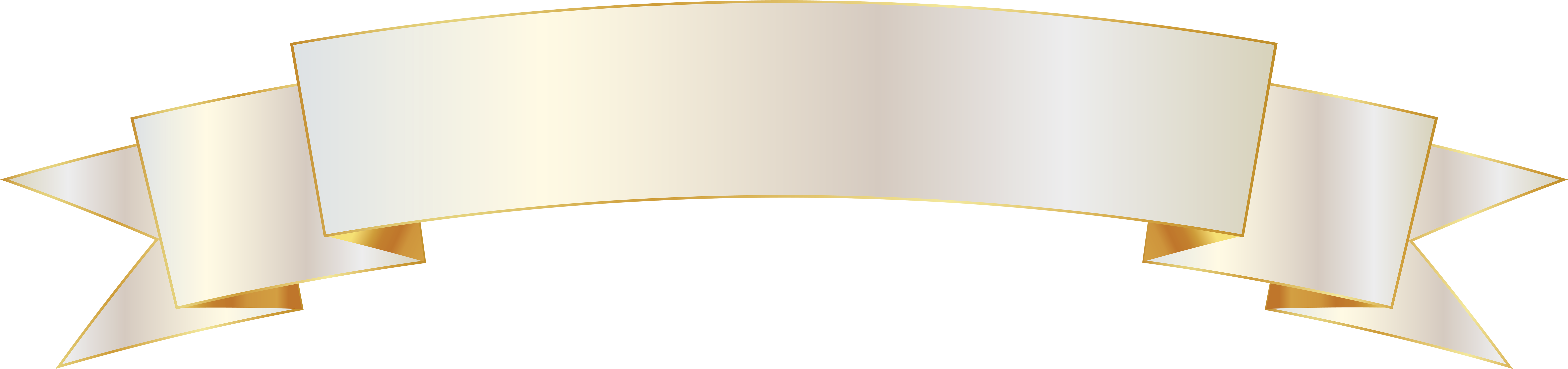 Elegant Gold Banner Graphic PNG Image