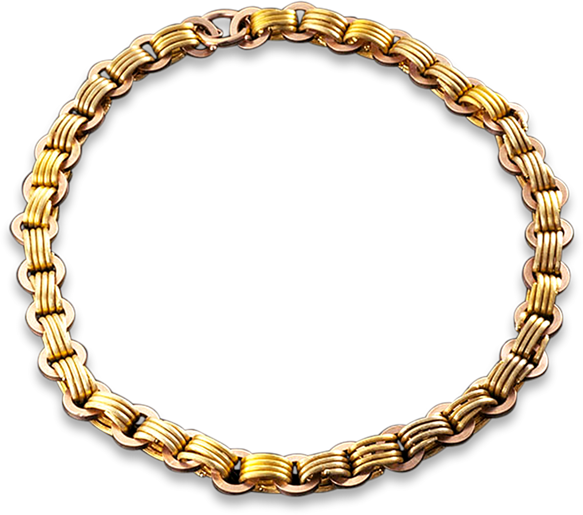 Elegant Gold Chain Circle PNG Image