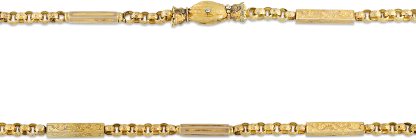 Elegant Gold Chain Necklace PNG Image