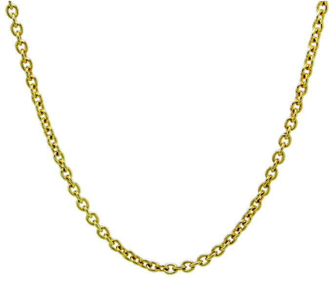 Elegant Gold Chain Necklace PNG Image