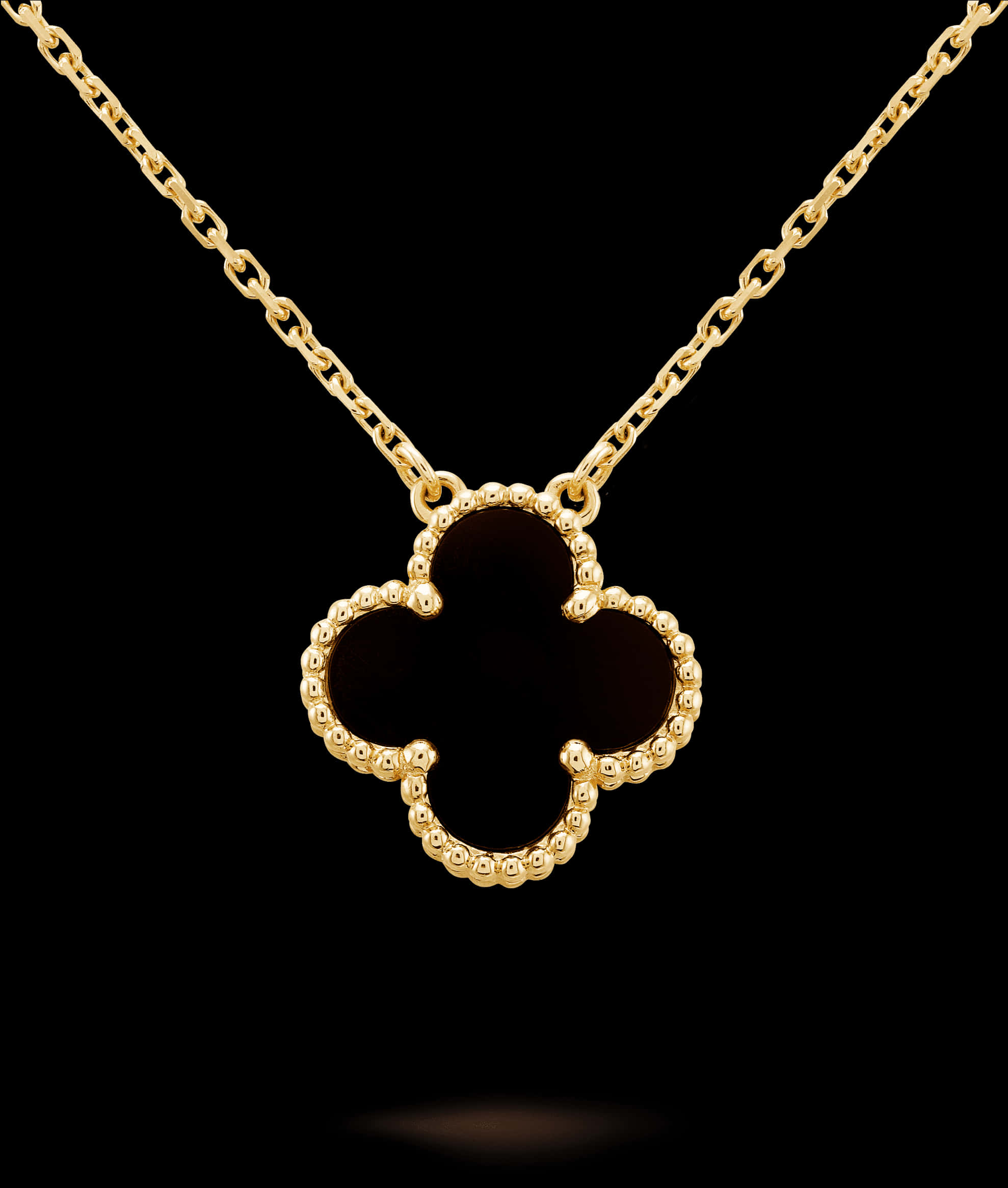 Elegant Gold Heart Pendant Chain PNG Image