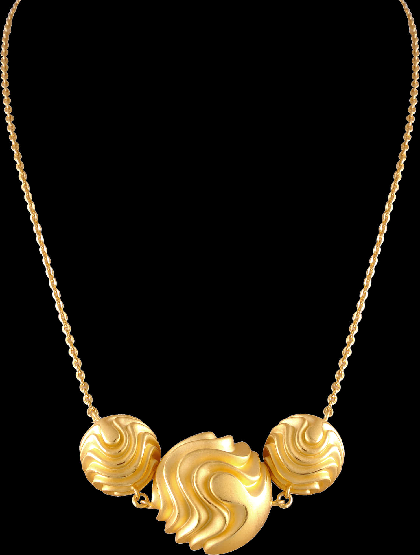 Elegant Gold Necklace Design PNG Image