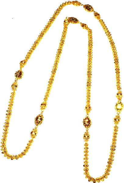 Elegant Gold Necklace Design PNG Image