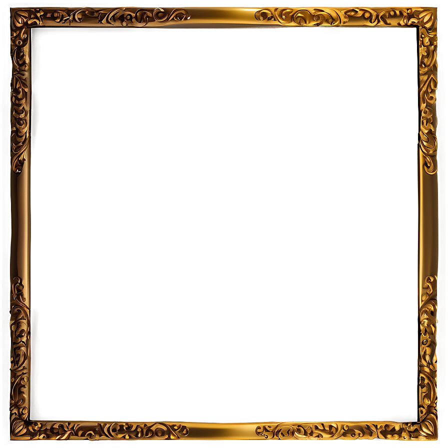 Elegant Gold Picture Frame Png Kct PNG Image