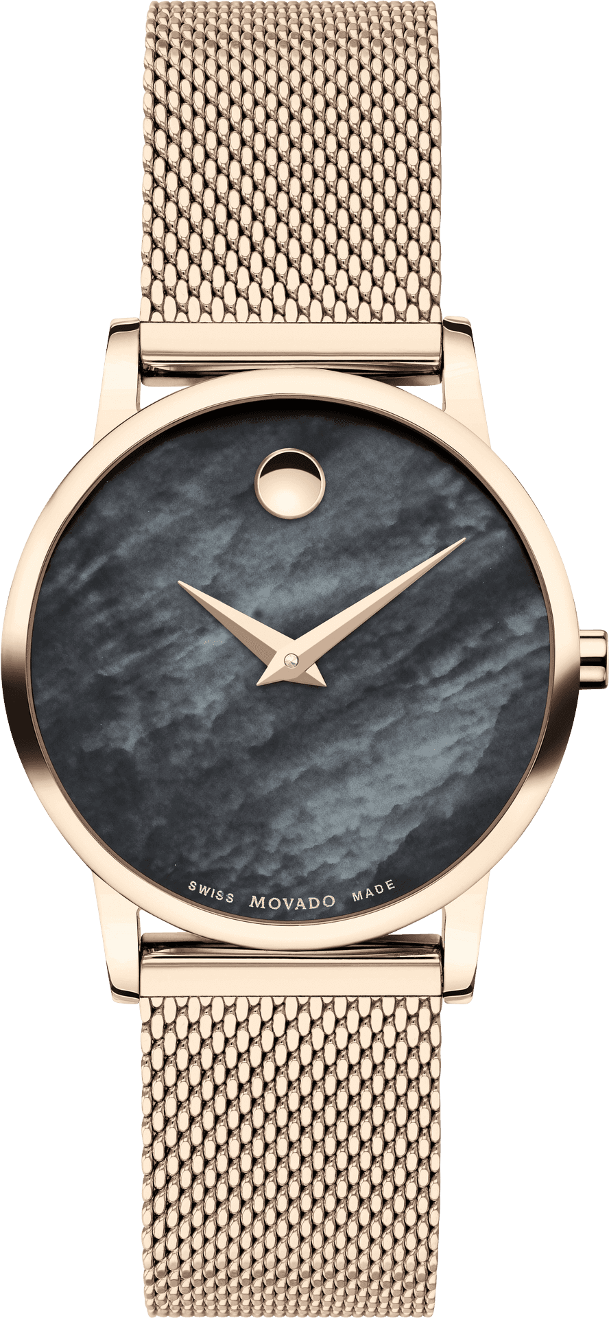 Elegant Gold Tone Wristwatch Movado PNG Image